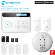 GSM Alarm System Home auto security Systems with PIR/Door Alarm Sensor APP control device kit