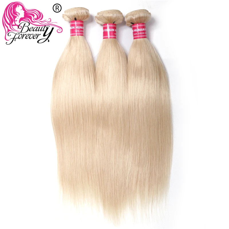 

Beauty Forever Brazilian Straight Hair Weave Bundles Color 613 100% Remy Human Hair Weaving 3pcs/lot Free Shippping