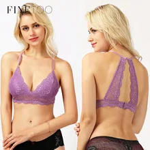 Сексуальный беспроводной бюстгальтер без косточек для женщин, чашка 3/4, женский кружевной бюстгальтер без подкладки, модное нижнее белье, 6 цветов, с открытой спиной, укороченный топ без косточек, нижнее белье
