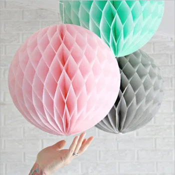 

18pcs 8"(20cm)Chinese Tissue Paper Honeycomb Lanterns Flowers Balls Wedding Party Graduation Home Decoration