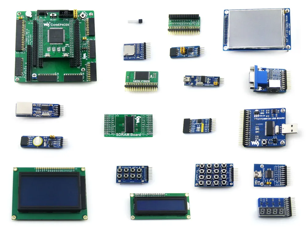 

Modules Altera Cyclone Board EP4CE6-C EP4CE6E22C8N ALTERA Cyclone IV FPGA Development Board +18 Accessory Kit =OpenEP4CE6-C Pack