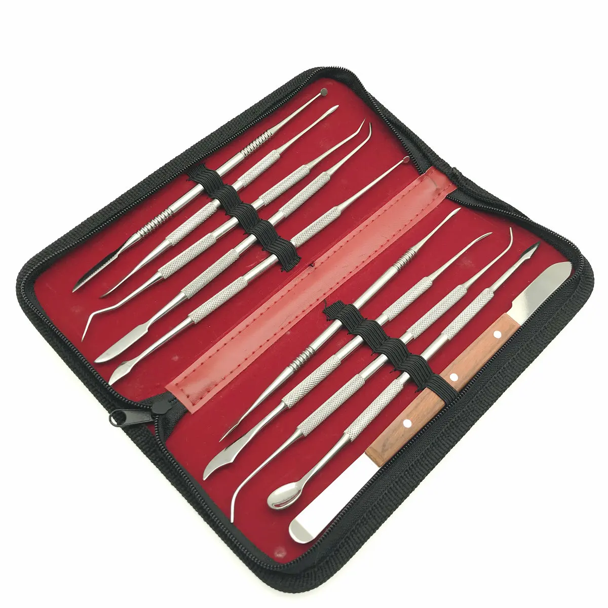 

1set/10pcs Dental Lab Stainless Steel Kit Wax Carving Tool Set Instrument
