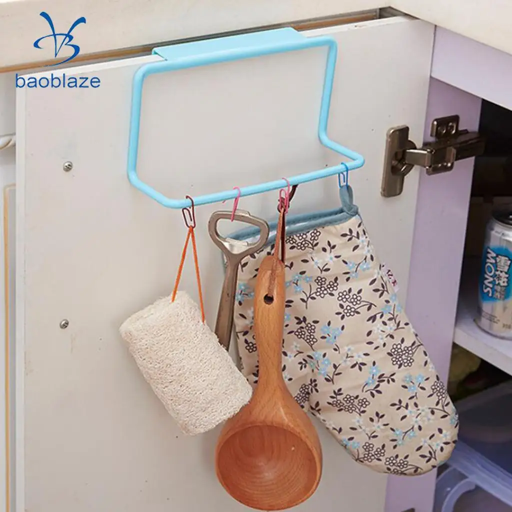 Multi-purpose Towel Rack Over Door Towel Hanger Kitchen Storage Shelf,Inside or Outside,Organizing and Hanging Towels