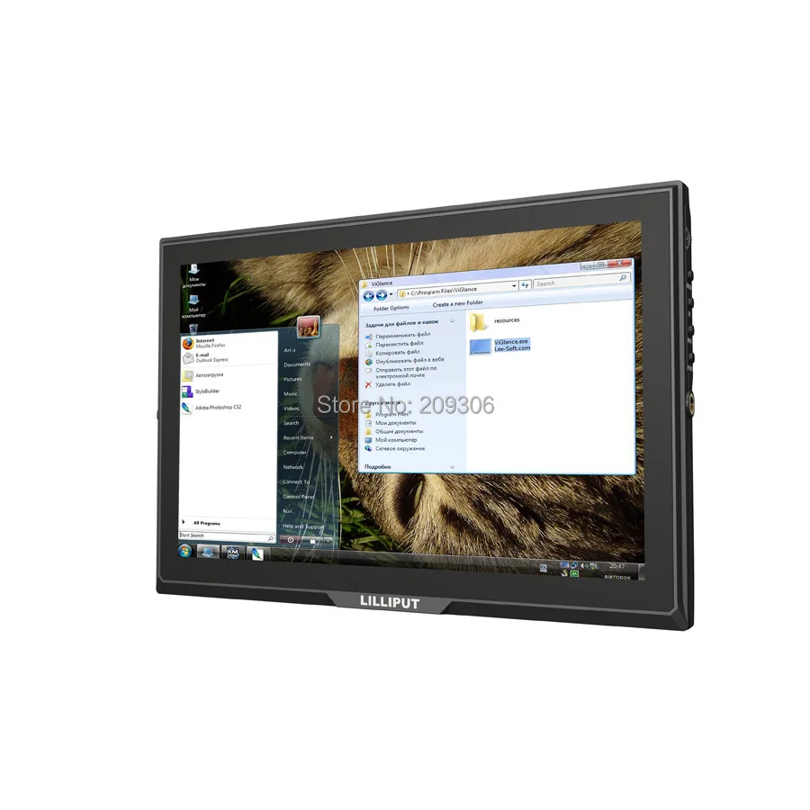 

LILLIPUT FA1014-NP/C 10.1 Inch 16:9 IPS LED PC Monitor 1920 1080 HDMI VGA AV I/O Lux Auto Brightness car reversing system