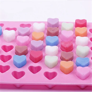 

Mini 55 Holes Non-stick Silicone Chocolate Cake Mold Love Heart Shaped Chocolate Mold Bakeware Baking Mousse Jelly Mould