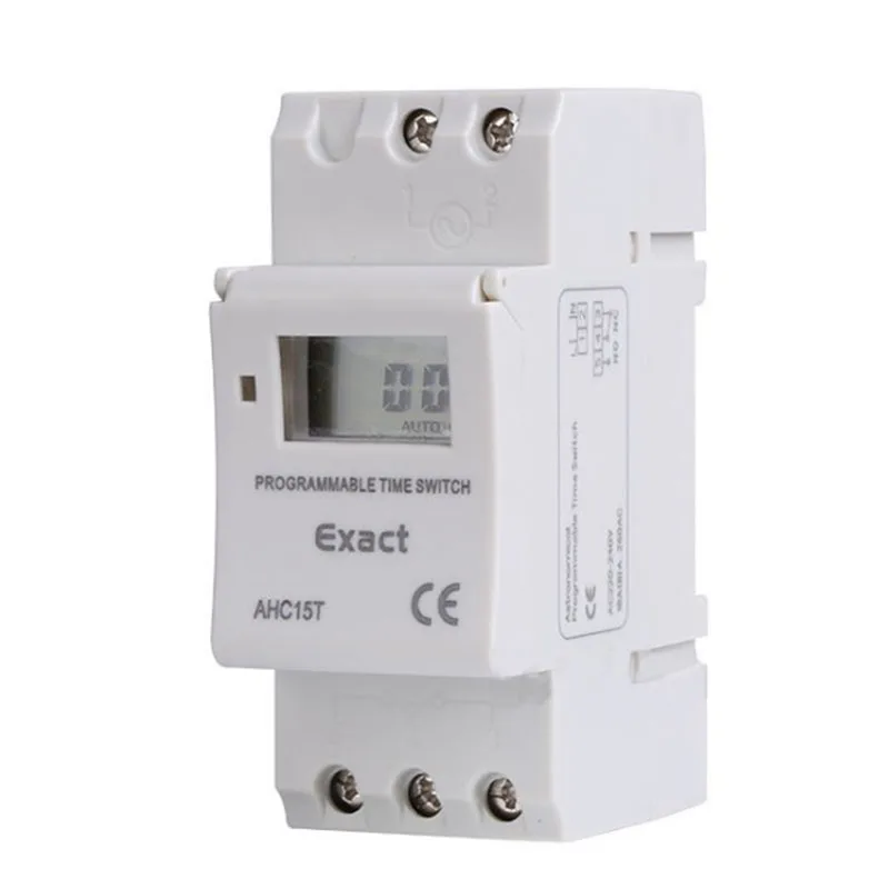 

AHC15T LCD Microcomputer Programmable Timer Latitude Longitude Din Rail Street Lamp Controller Digital Time Switch din Relay