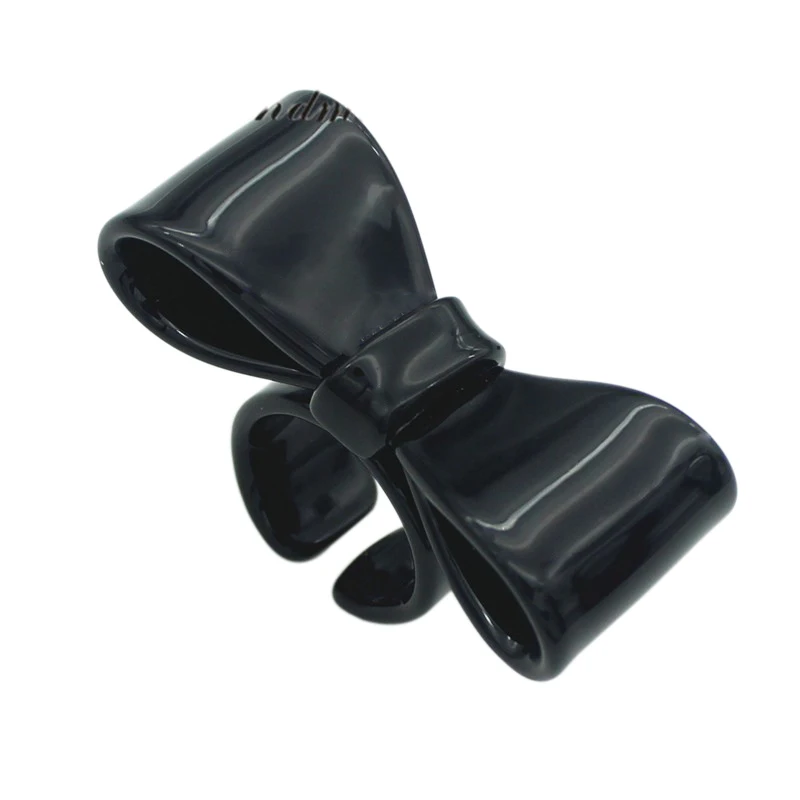 

Fashion black Bowknot Rings For Women Vintage Acrylic Jewelry lord of the rings Anel Bague femme Anillos mujer Aneis love Ring