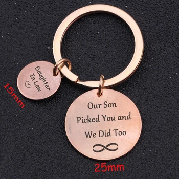 

Keychain Engraved Our Son Picked You And We Did Too For Daughter In Low Key Ring Gift Charm Key Ring From Grandparents Gift