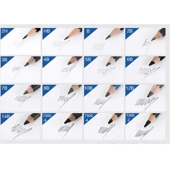 

Professional 12Pcs 2H-14B Set Drawing Black Sketch Pencil Soft/Hard Charcoal Pencils Standard Pencils Art School Painting