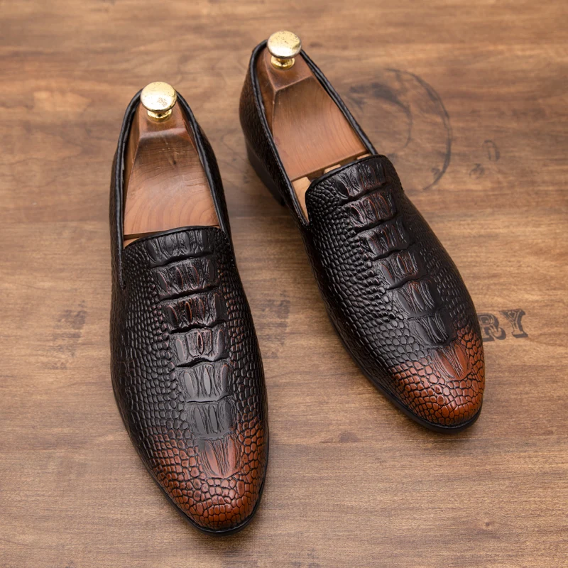 designer snake skin leather shoes men fashion evening dress male footwear wedding crocodile pattern brogue oxford shoes for men (26)