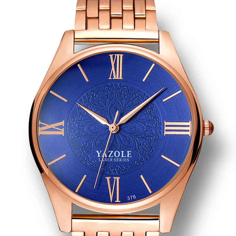 

YAZOLE Men's Wrist Watch Stainless Steel Casual Quartz Analog Date Watch Relogio Masculino Man watches mens 2019 men wristwatch