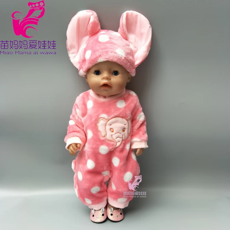 

Cute cartoon elepant clothes set with hat for 18 inch girl doll, baby doll outwear children learn dress up toys