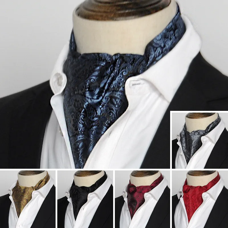 Yomlb корейский Костюм шелковый шарф мужской шейный платок Британский ретро рубашка Печатный шарф весеннее кольцо Бизнес нейтральные шарфы
