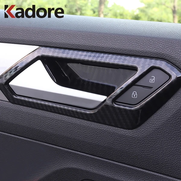 

For Volkswagen T-Roc TROC 2017 2018 2019 Interior Inner Door Handle Catch Cover Trim Inserting Decal Panel Car Accessories
