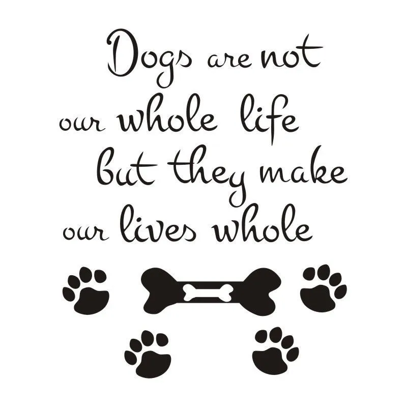 Perros Impresion De La Pata Y Hueso Pegatinas De Pared Tatuajes De