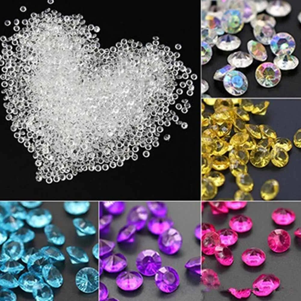 Прозрачный акриловый кристалл бриллиантовой огранки cтразы россыпью Конфетти Для DIY Швейные Украшение для свадебного стола рассеивает около 2000 шт./пакет 13 Цветов