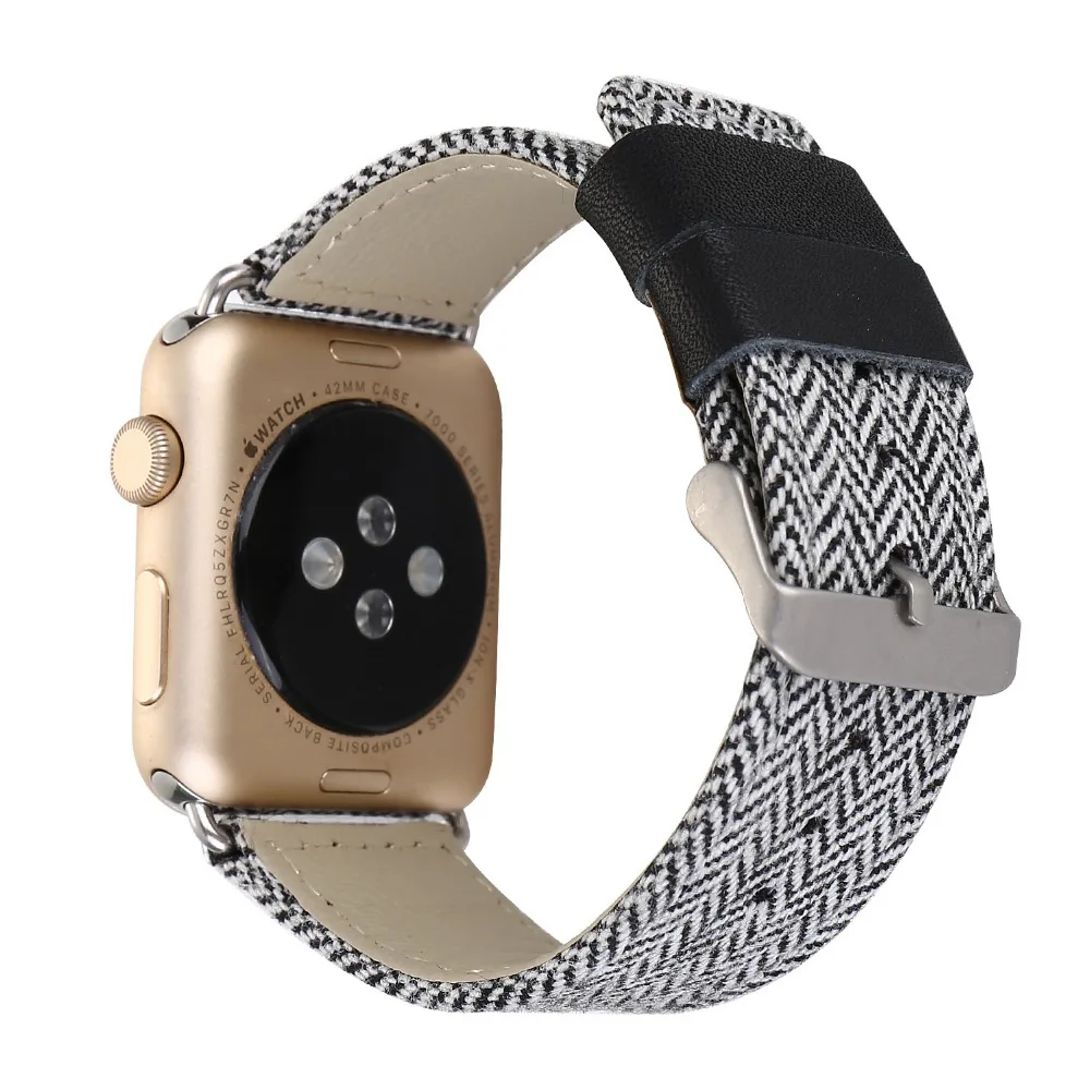 38/42 мм Apple Watch Band ремешок из натуральной кожи мужской модный Повседневный iWatch