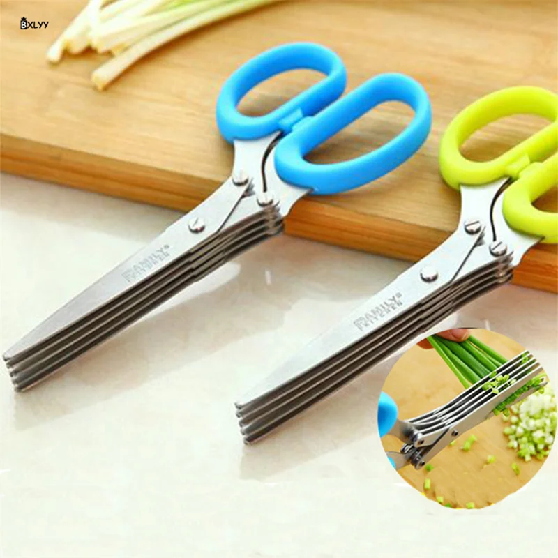 

BXLYY Kitchen Stainless Steel Onion Scissors Kitchen Household Food Supplement Gadget Home Decor Accessories Vegetable Cutter.9z