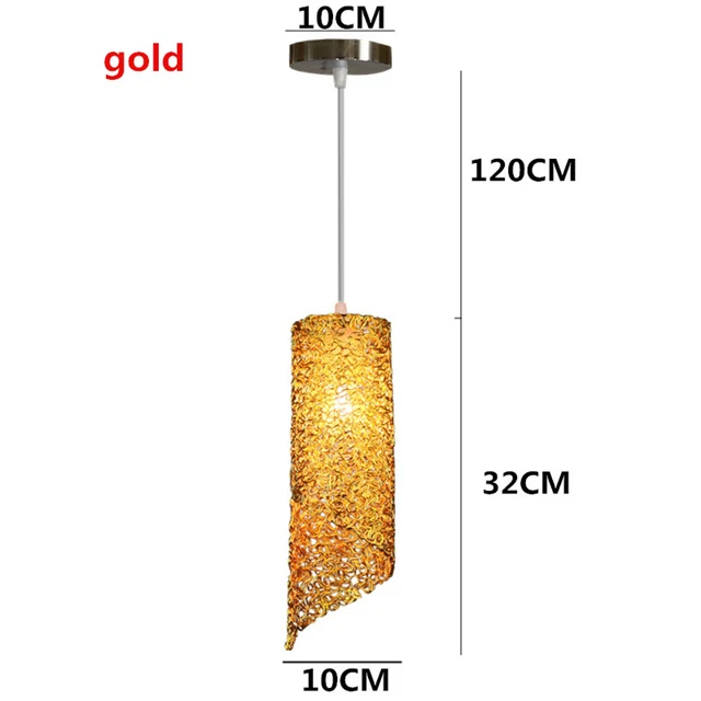 Современный Креативный цветной E27 светодиодный подвесной светильник, индивидуальный алюминиевый подвесной светильник, подвесной светильник, Домашний Светильник, Кухонные светильники - Цвет корпуса: gold