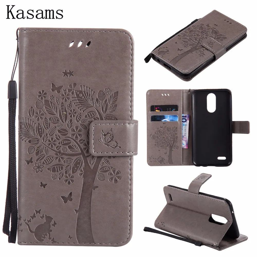 

3D Tree For LG K10 2017 EU US version Leather Mobile Case For LG M2 LV5 K20 Plus Harmony M257 M250 Phone Shell Wallet Flip Cover