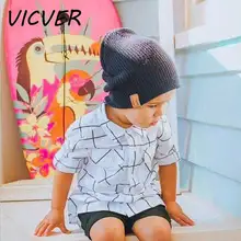 Детские шапки зимняя шапка для детей, вязаная шапка бини с наушниками, две вертикальные маркировки голову девочки-мальчики теплые, вязаные крючком эластичность вязать Шапки