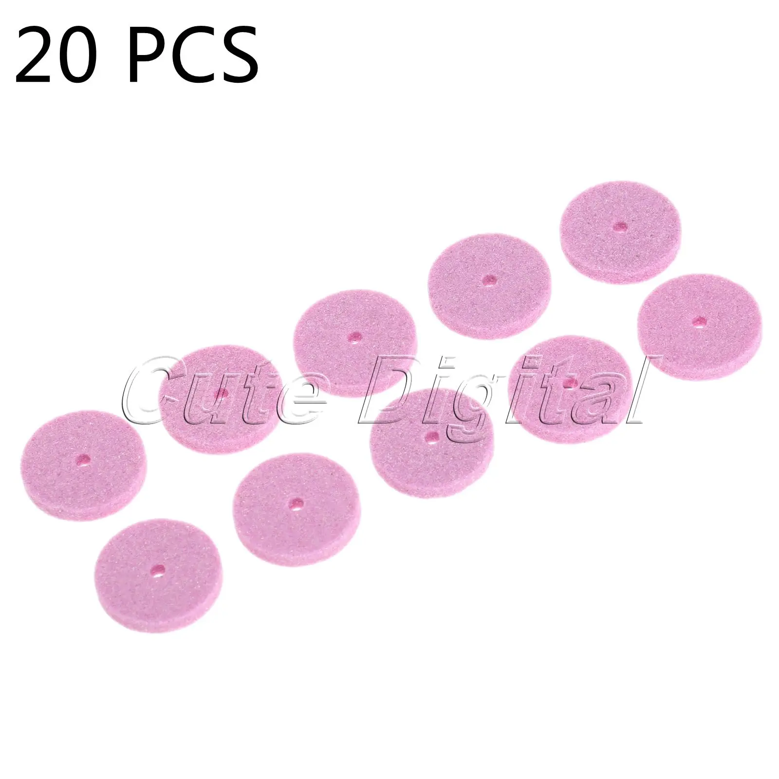 20pcs/lot 20mm Abrasive Tools Mini Red Grinding Wheel Polishing Mounted Stone For Bench Grinder Dremel Rotary Tool Accessory
