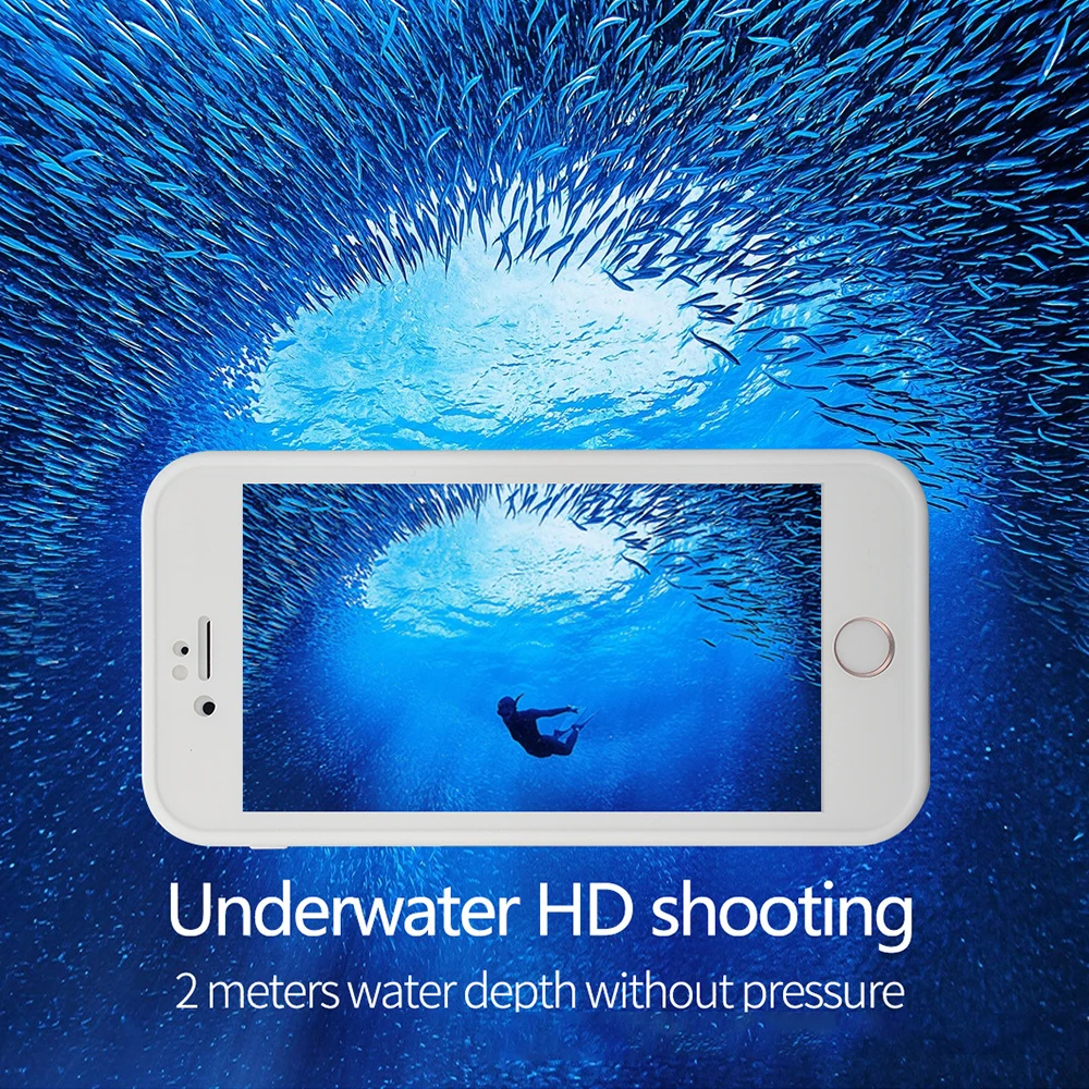 Waterproof Phone Cover Case For iPhone X XR XS Max 8 7 6S 6 Plus 5 5S SE Case Swimming Diving Fashion Cute Soft TPU Cases