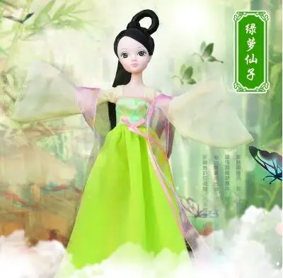 Горячая Kurhn Кукла для девочек 10 суставов тело фея куклы игрушки для девочек игрушки - Цвет: Зеленый