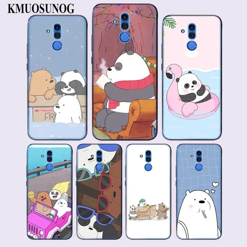 

Transparent Soft Silicone Phone Case New We Bare Bears for Huawei Mate Honor 20 10 9 Pro Lite 7C Cover