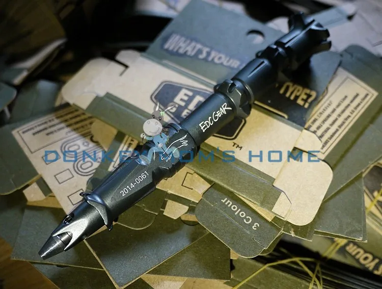 EDC шестерни самообороны ЧПУ Жесткий анодированный алюминиевый сплав тактическая ручка Открытый Кемпинг атака Ручка выживания инструмент