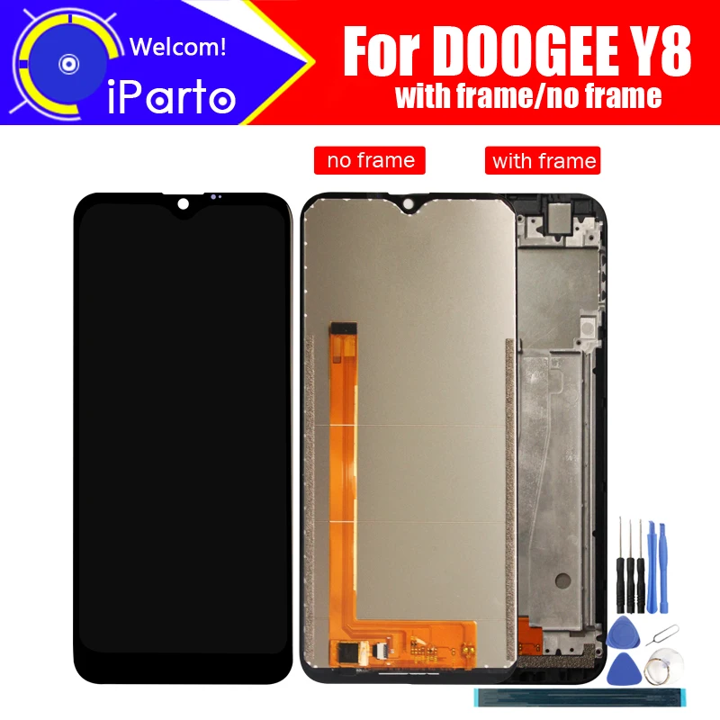 6,1 дюймов Doogee Y8 ЖК-дисплей+ кодирующий преобразователь сенсорного экрана в сборе ЖК+ сенсорный дигитайзер для Y8+ Инструменты