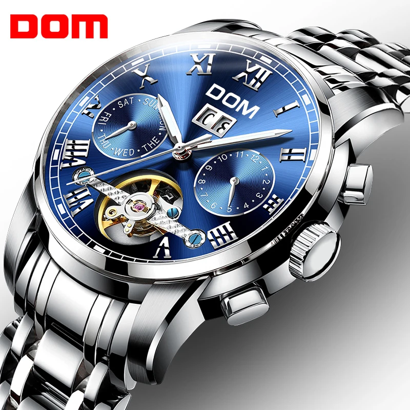 

Mechanical Watches Sport DOM Watch Men Waterproof Clock Mens Brand Luxury Fashion Wristwatch Relogio Masculino M-75