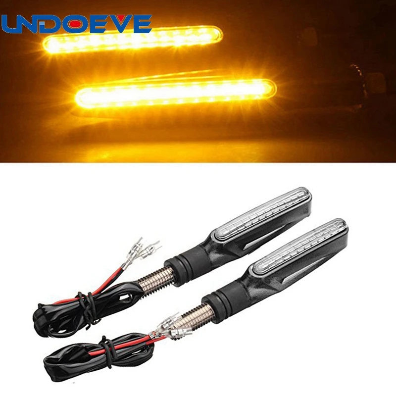 Undoeve 2pcs 12V Universal Motorcycle Bike 12 LED Turn Signal Light