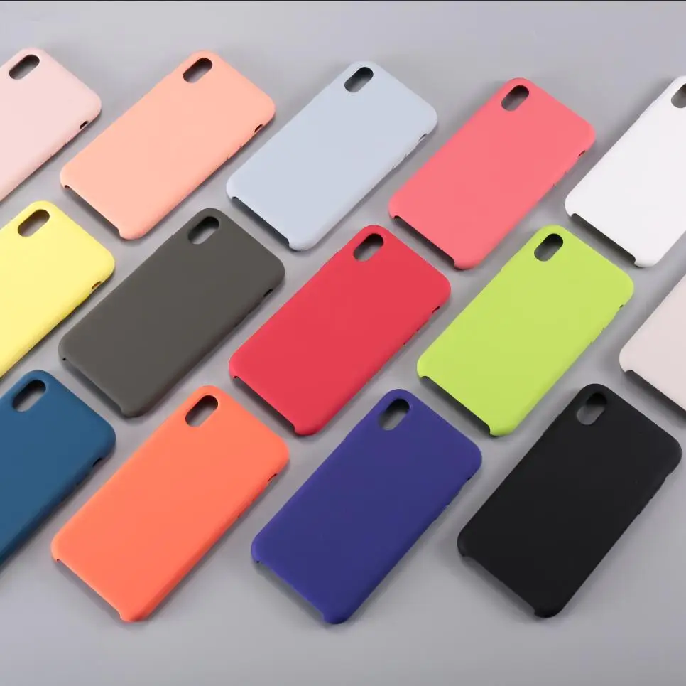 Мягкий жидкий силиконовый чехол для iPhone X XR XS Max милый леденец противоударный