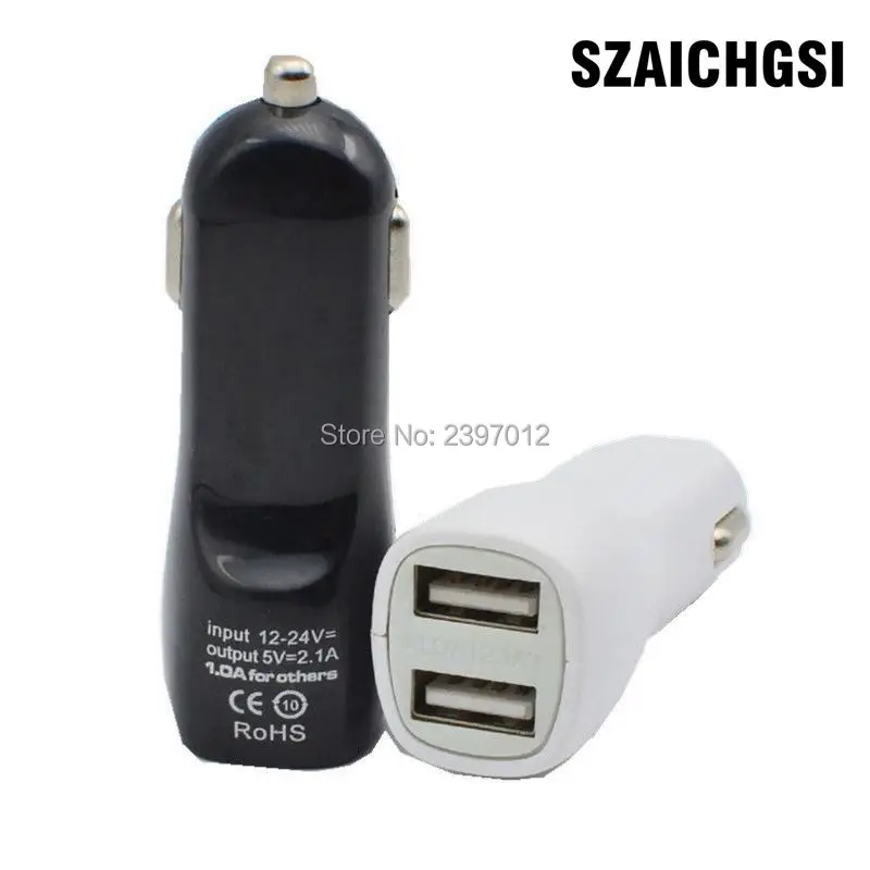SZAICHGSI автомобильное зарядное устройство с двумя USB 2 1 А порта автомобильный