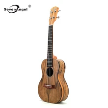 SevenAngel-Ukelele de concierto de 23 pulgadas, Material de nogal, Mini Guitarra de viaje hawaiana, Ukelele de alta calidad