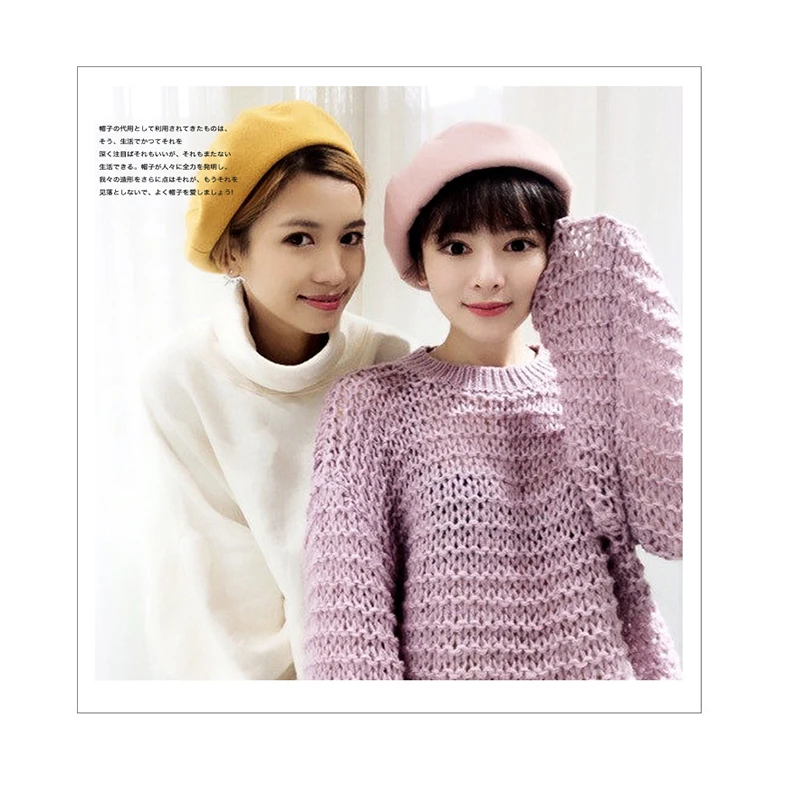 

Autumn and winter double-sided wool beret monochrome Korean version of the adjustment pumpkin hat ladies flat top casual hat