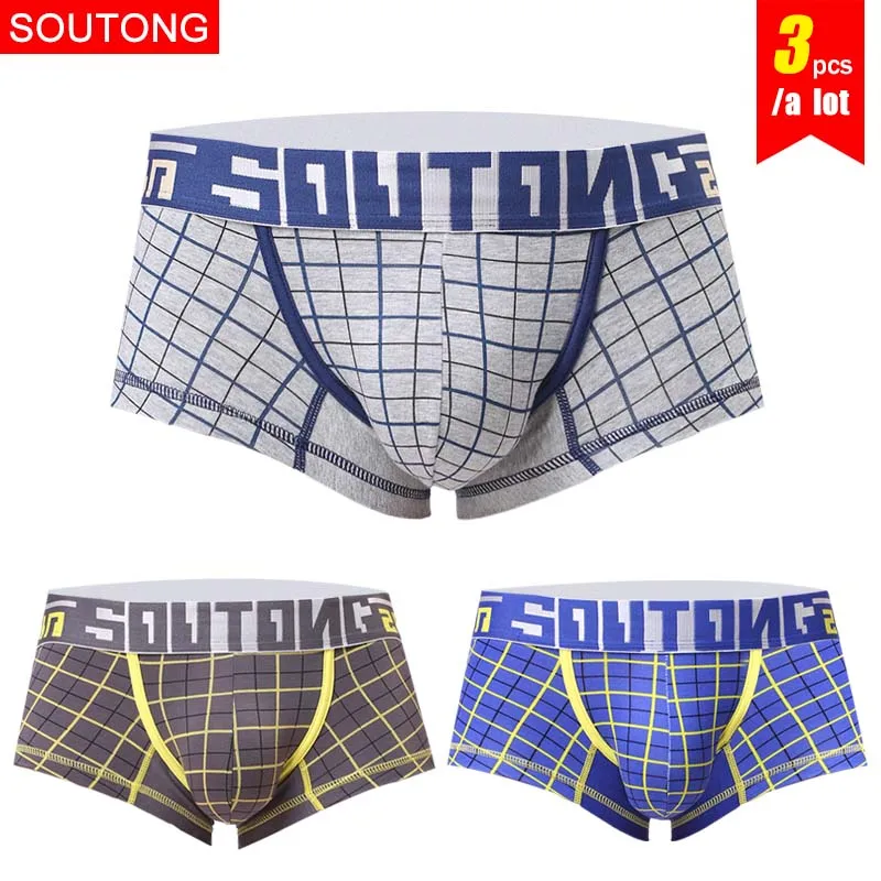 Soutong Мужской Underwear 3 Шт./лот Хлопок Мужчины Underwear Боксеры Cueca Calzoncillos Hombre Трусы Underwear Трусы Мужские Шорты - Цвет: group 6