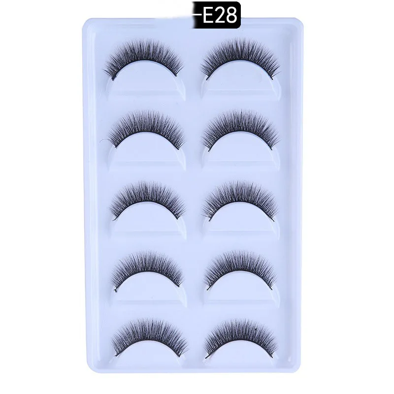 5 Pairs Mink Eyelashes New 3D Mink Lashes Thick HandMade Full Strip Fake Lashes Make up Eye lashe False Eyelashes Makeup - Цвет: 28