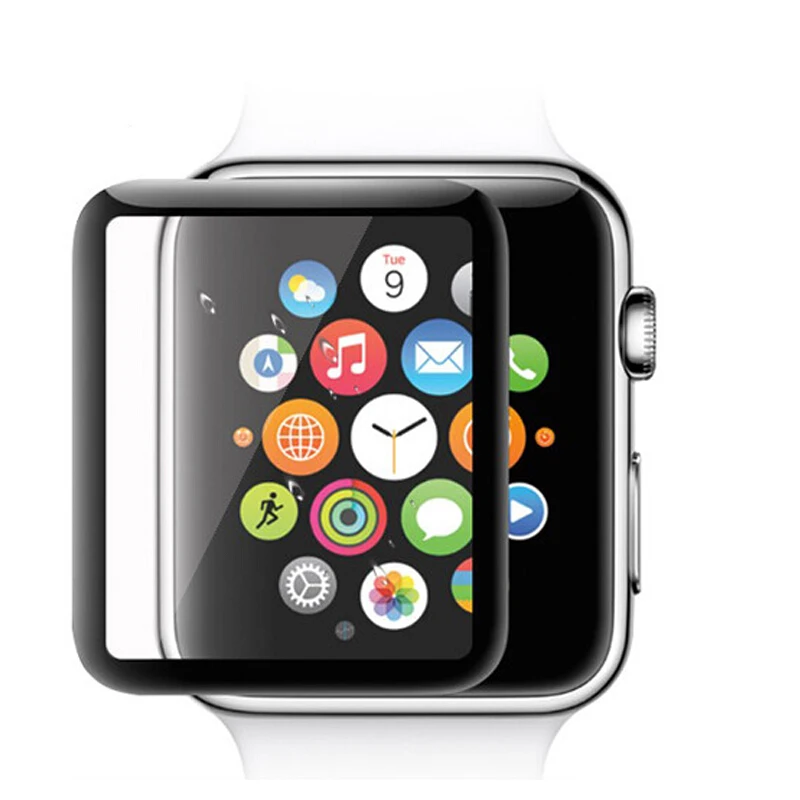 3D полное покрытие из закаленного стекла протектор экрана для Apple Watch 40 44 42 38 мм