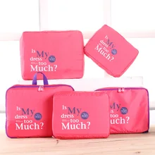 5 шт./компл. водонепроницаемый полиэстер унисекс чемодан дорожная сумка с двойным замком Упаковка Кубики Органайзер сумка аксессуары для дома