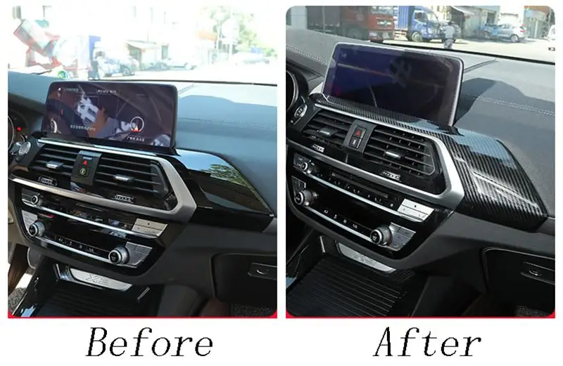 Автомобильный Стайлинг навигационная центральная консоль декоративная рамка выпускного отверстия полосы покрытия наклейки Накладка для BMW x3 g01 интерьер авто аксессуары