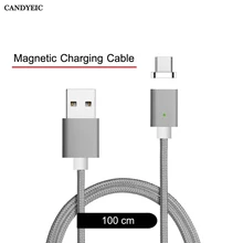 Candyeic USB C Тип C Магнитный кабель для Xiaomi 5 s Plus 5S Магнитная Зарядка Тип кабеля type-C для Xiaomi Note2 Note3 с магнитным адаптером
