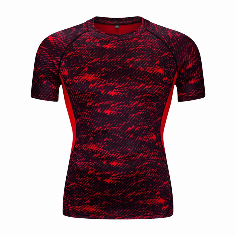 New Running t shirt Men Gym Sport T Shirt Fitness Training Quick Dry Stretch Top Fitness Gym T Shirts Muscle #3n15 (8)