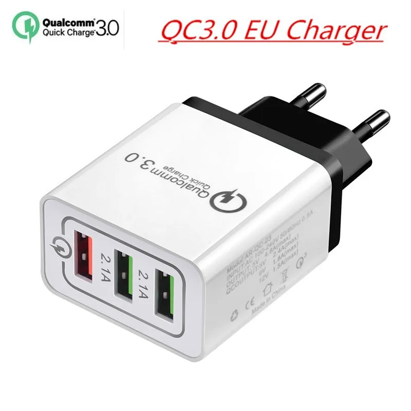 Для Xiaomi Redmi Note 7 Pro Quick Charge 3,0 USB зарядное устройство mi 9 8 Lite mi a2 lite a1 Red mi 6A 4X7 6 5 Plus Магнитный зарядный кабель - Цвет: EU plug Charger