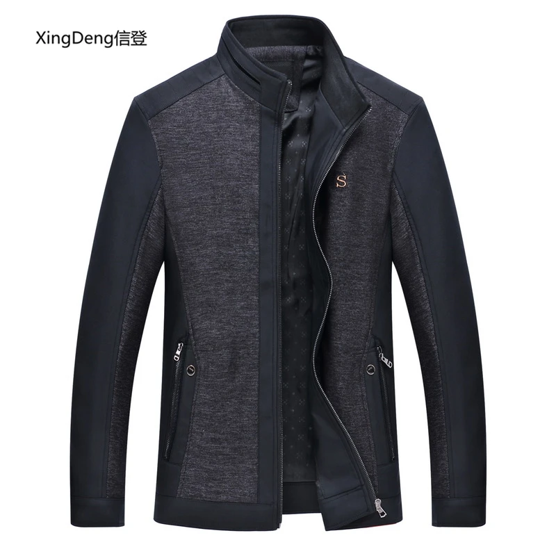 Новинка 2018 повседневная однотонная бейсбольная куртка XingDeng Мужская весенне