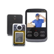 2.4G wireless peephole de la puerta olho mágico porteiro espectador de la puerta video teléfono de la puerta con la visión de noche clara y timbre