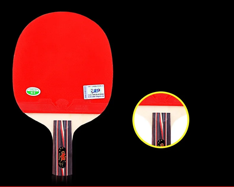 РИТЦ 729 Дружба Золото 3 звезды Y007 # Pips-в настольный теннис ракетка с резинками Бесплатный чехол для PingPong