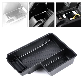 

beler 1Pc Black ABS Plastics Car Glove Box Auto Armrest Secondary Storage Box For VW Golf MK6 2009 2010 2011 2012 2013