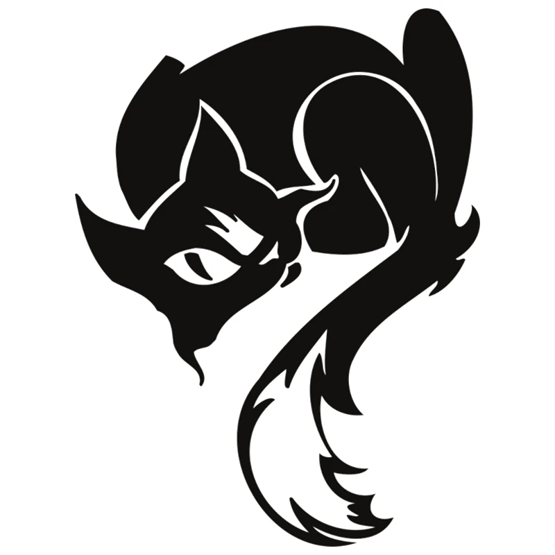 

CK3016#15*19.7cm Sleeping cat funny car sticker vinyl decal silver/black car auto stickers for car bumper window